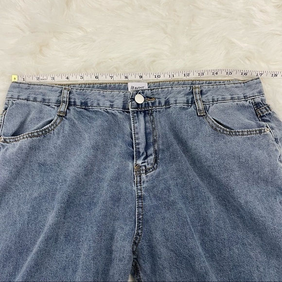 Princess polly wide leg jeans raw hem, size 12 - Picture 3 of 8